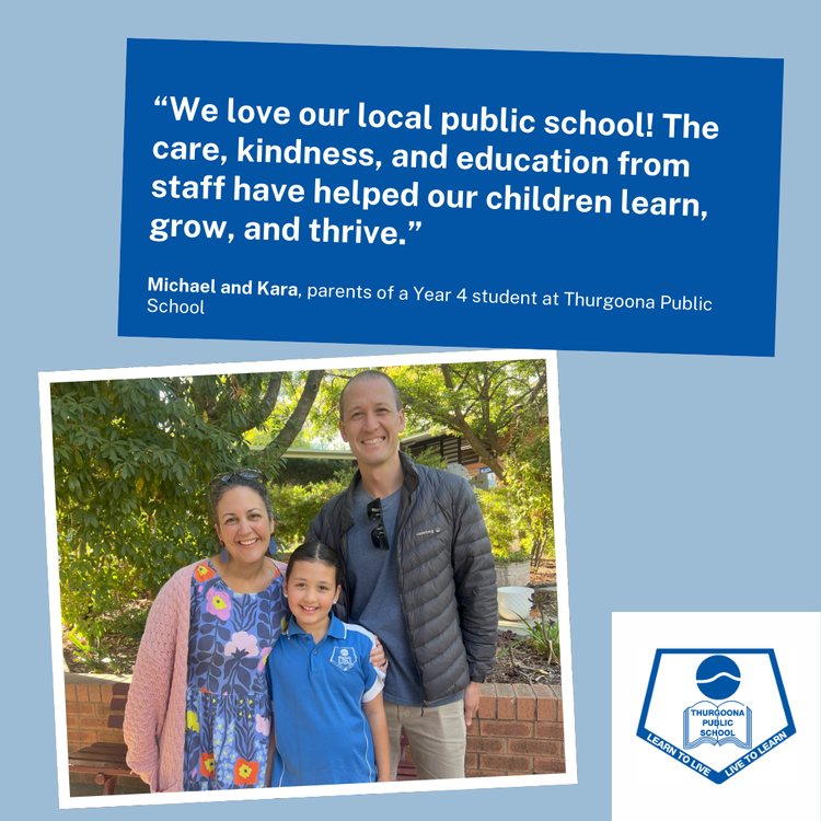 Parent testimony and family photo